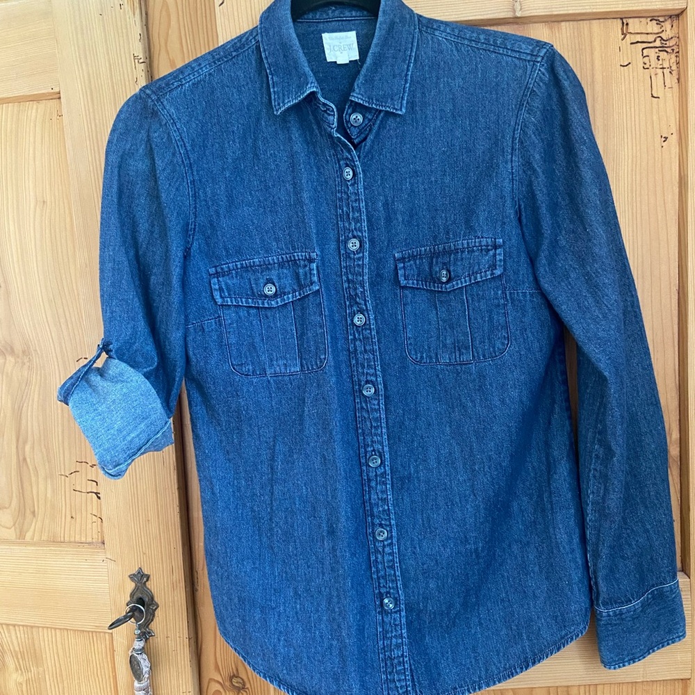 J. Crew Indigo Chambray Shirt